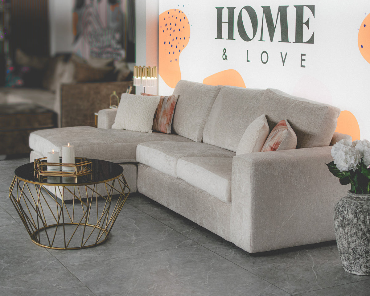 Arianna Madrid Oyster Corner Chaise Lounge Sofa