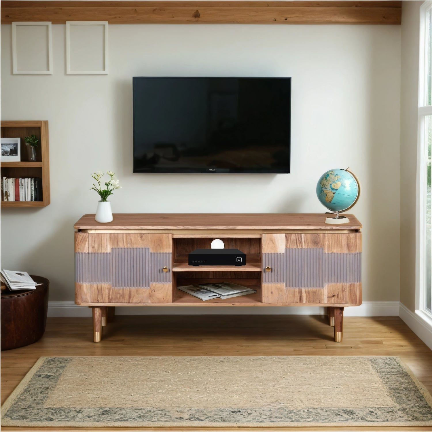 Desoto Acacia Wood Tv Unit