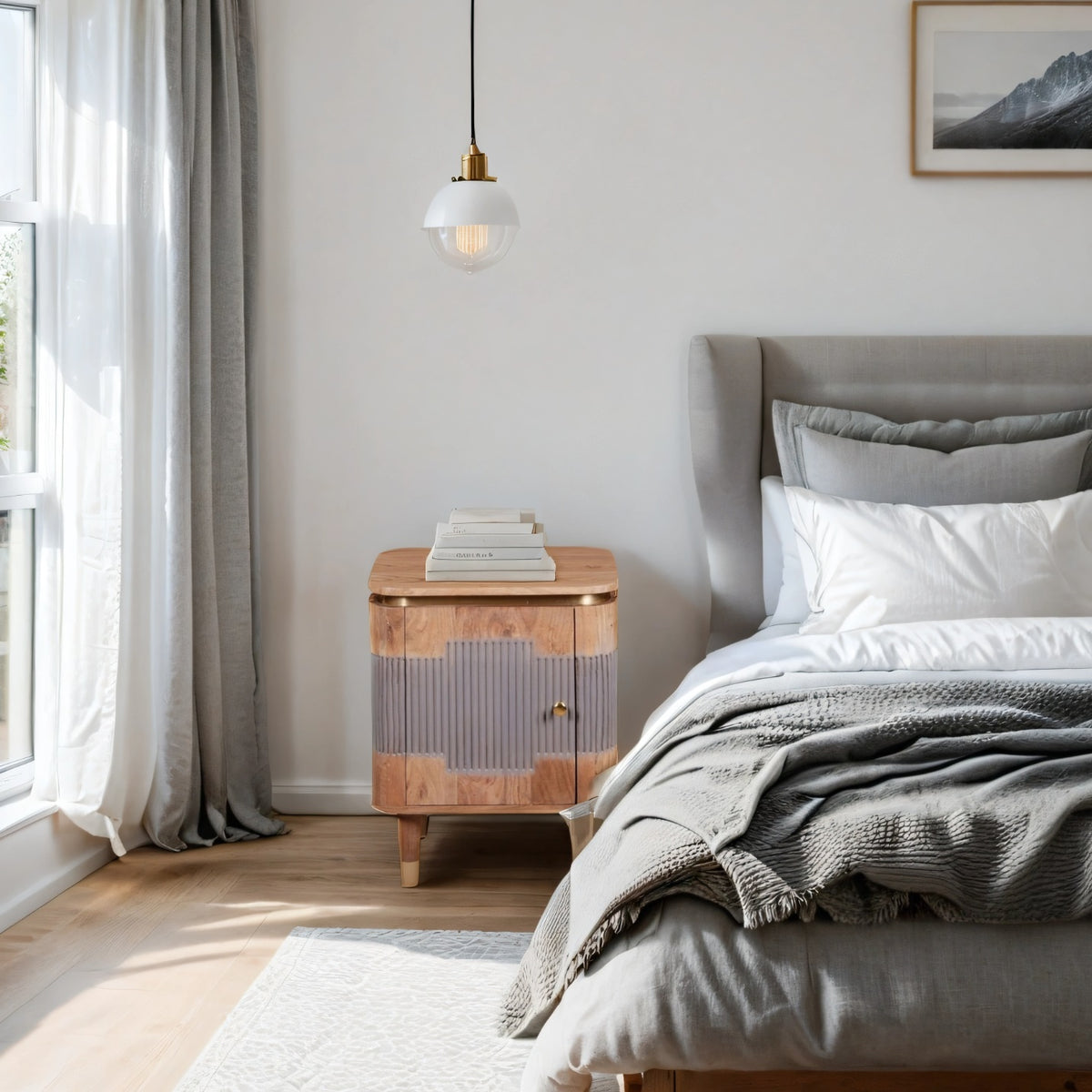 Desoto Acacia Wood Bedside Table