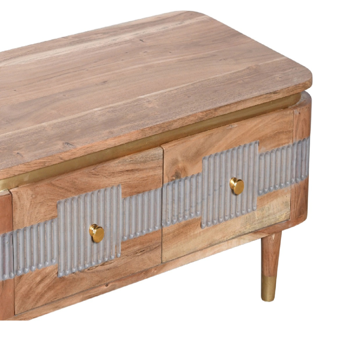 Desoto Acacia Wood 2 Drawers Coffee Table
