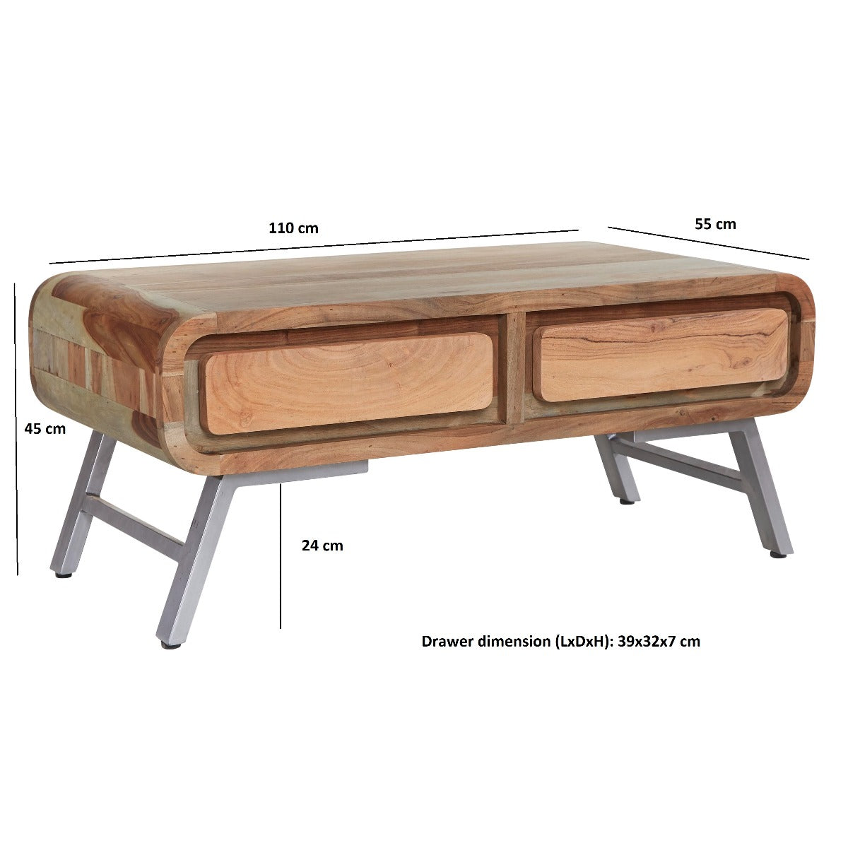 Tierra Coffee Table 2 Drawer