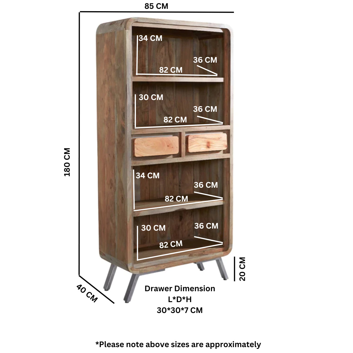 Tierra Large Bookcase