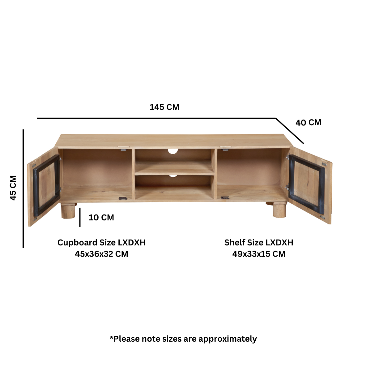 Barnstaple Solid Wood Tv Cabinet