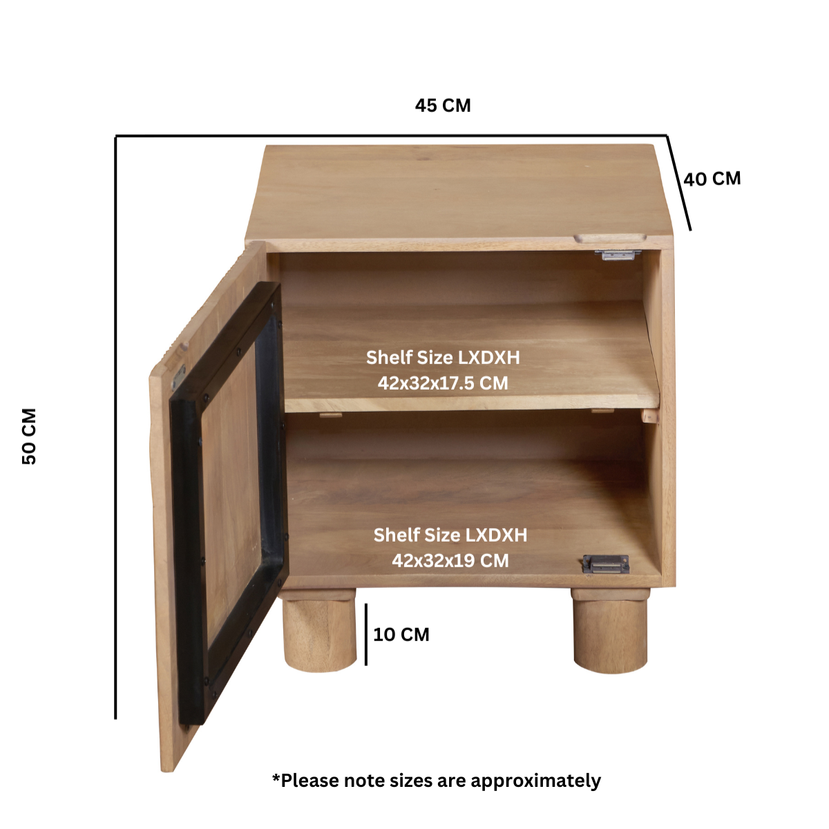 Barnstaple Solid Wood Bedside Table