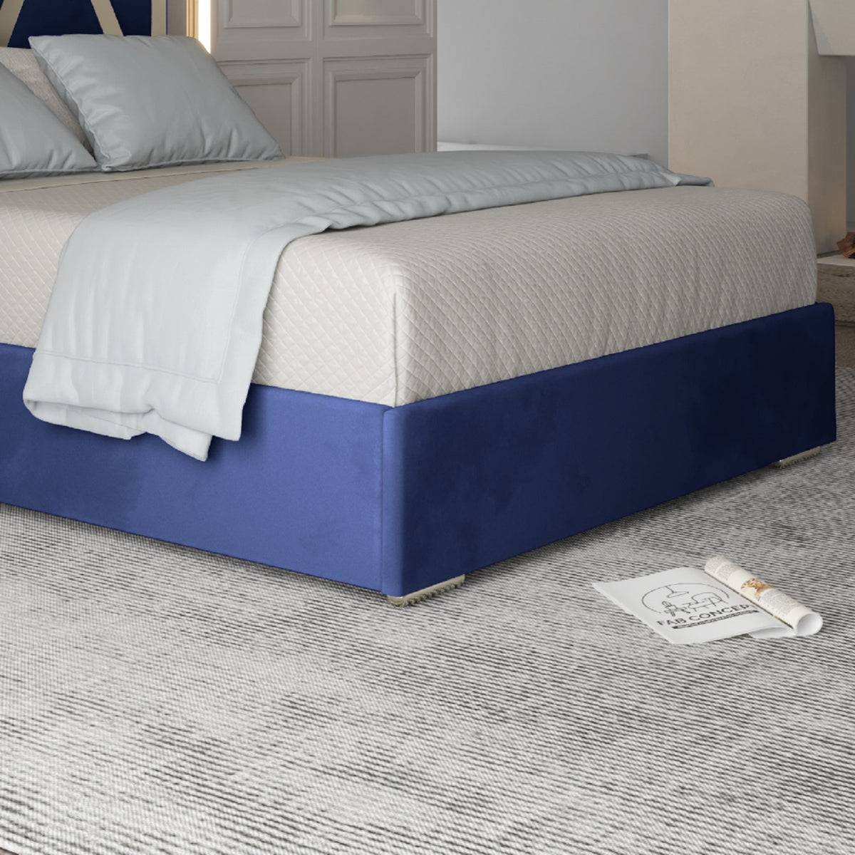 Alison Upholstered Soft Velvet Metal Bed Frame