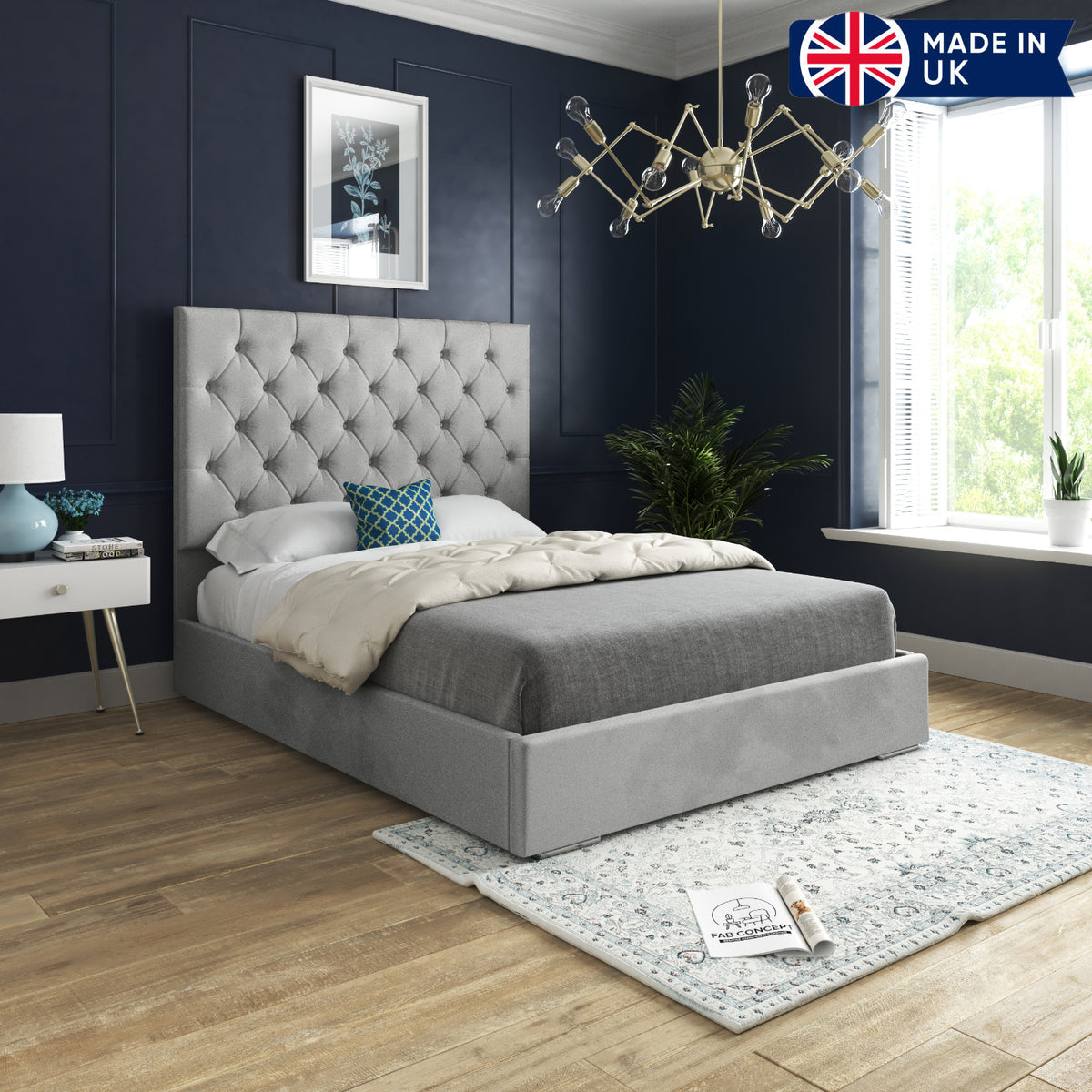 Alma Upholstered Soft Velvet Bed Frame