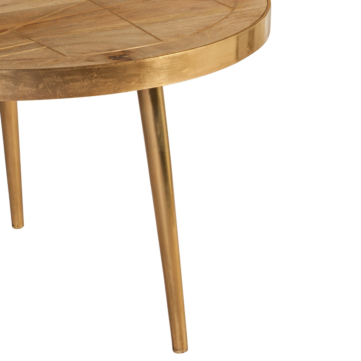 Ebern Light Gold Round Coffee Table