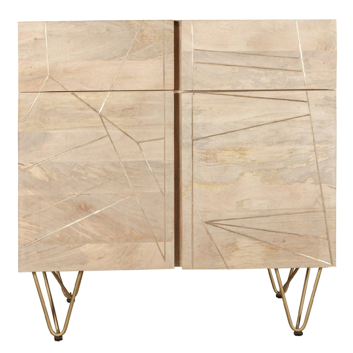 Ebern Light Gold 2 Door Medium Sideboard