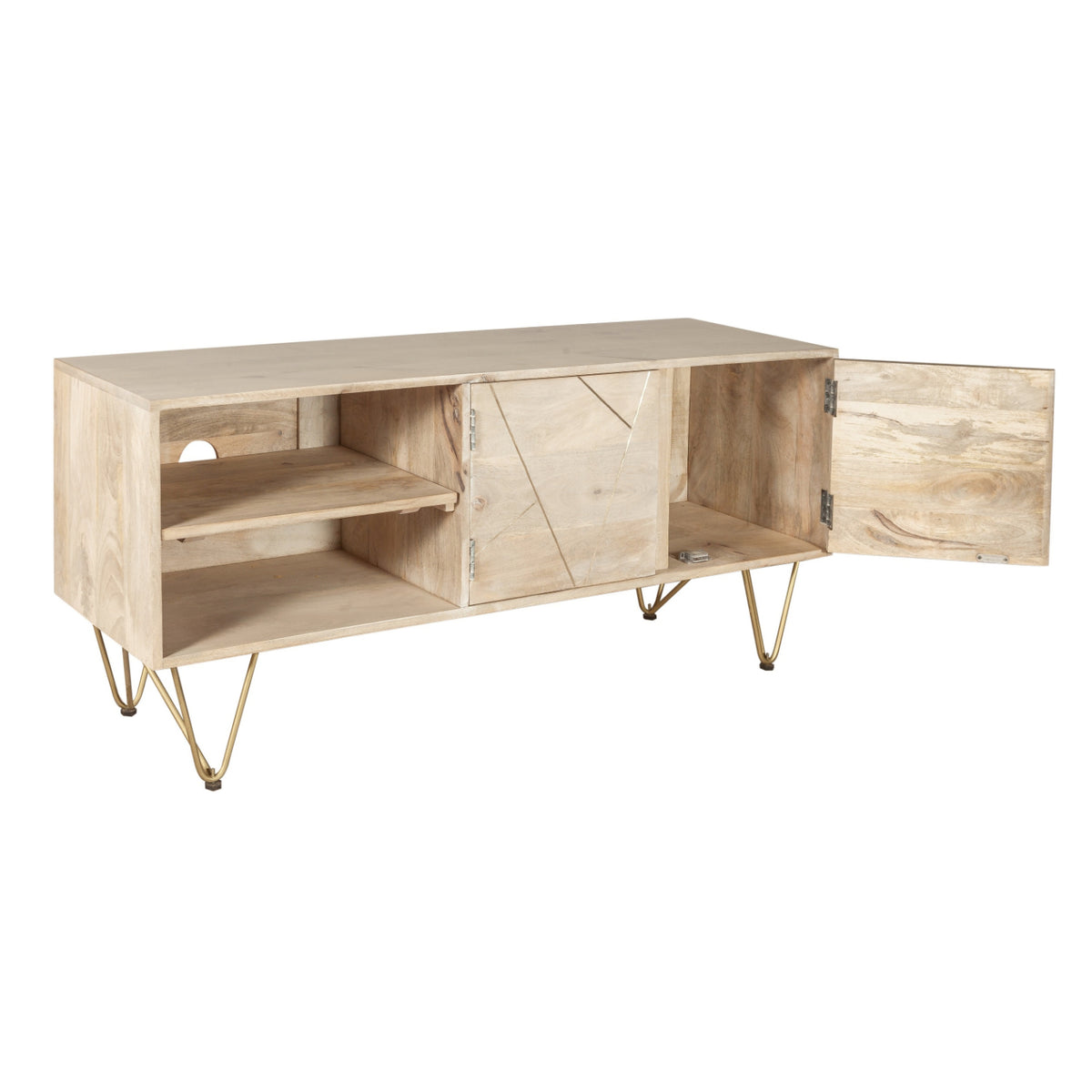 Ebern Light Gold Plasma Media Unit