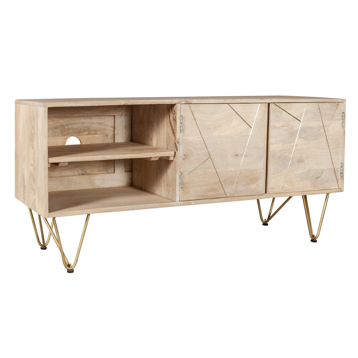 Ebern Light Gold Plasma Media Unit
