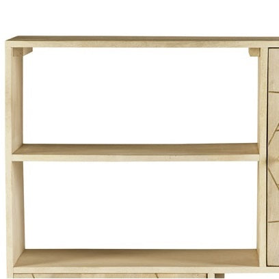 Ebern Light Gold Display Cabinet