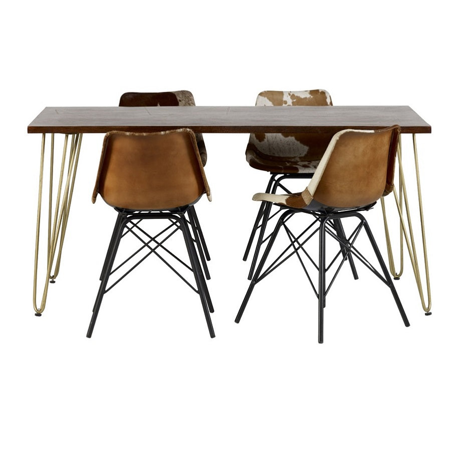 Ebern Dark Gold Dining Table