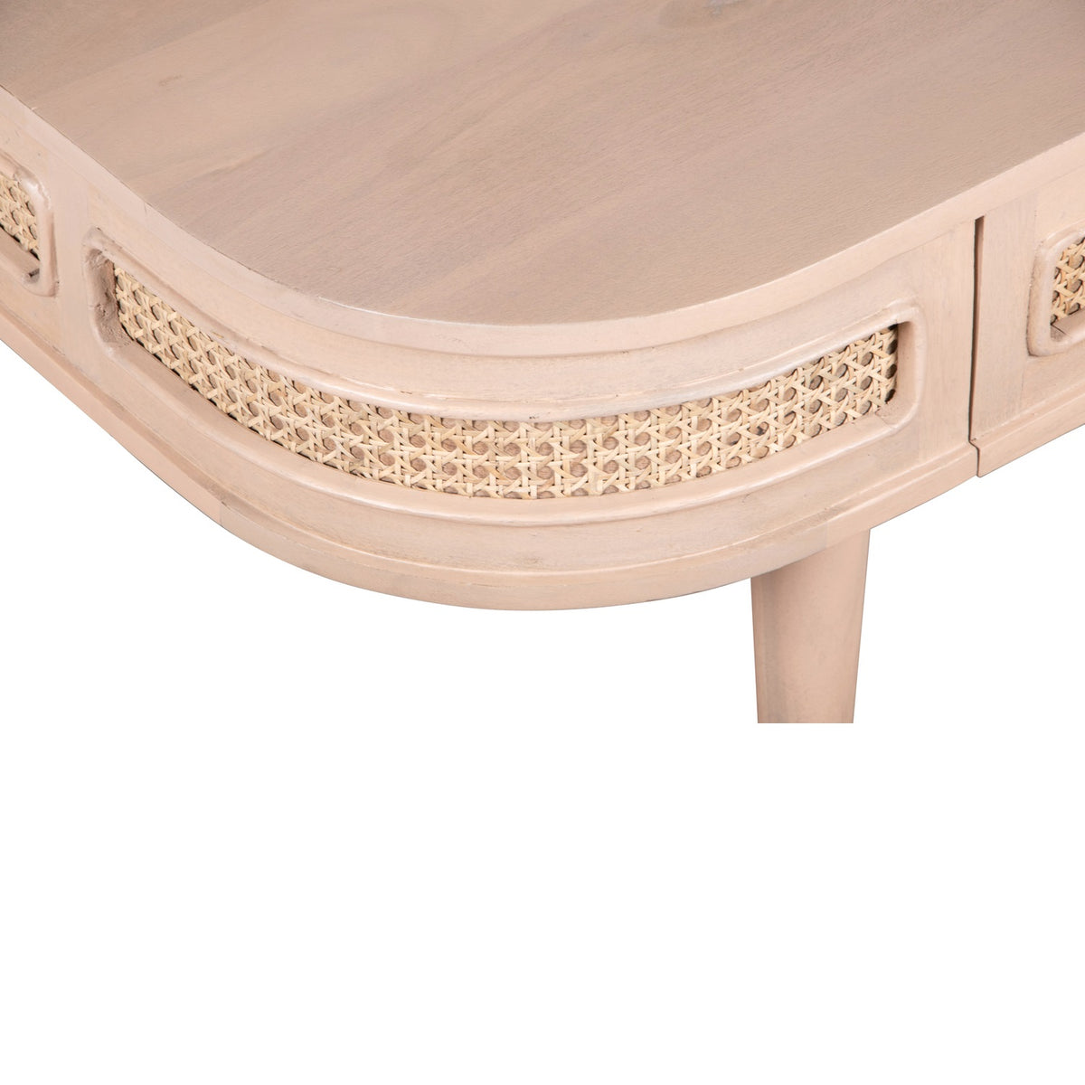 Adah Cane & Mango Wood 1 Drawer Coffee Table