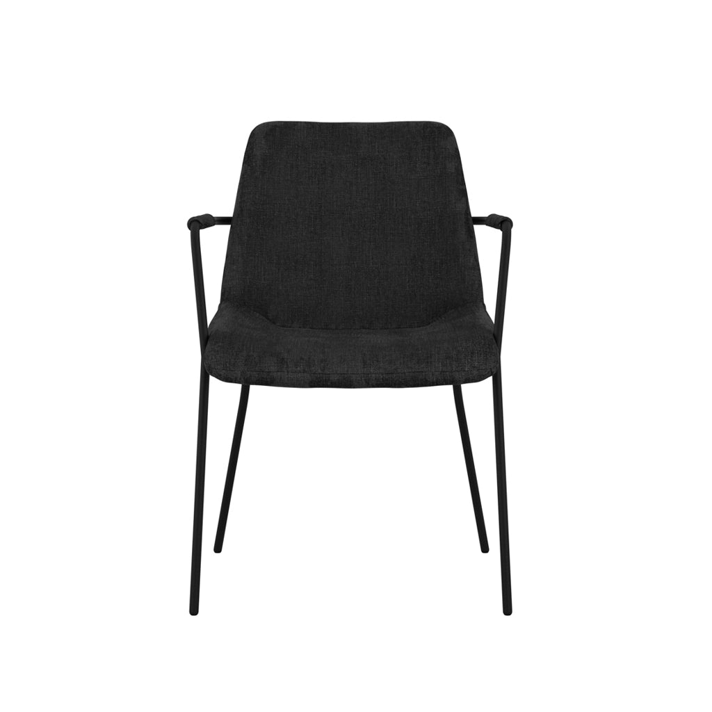 Carlo Black Dining Chair with Arms