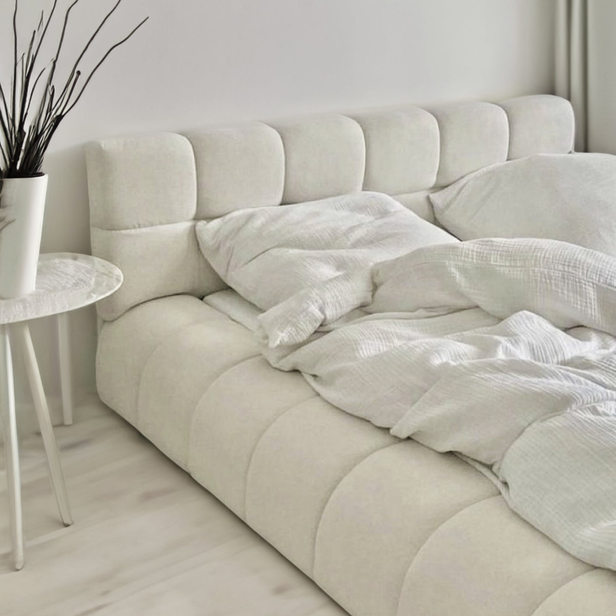 Celine Boucle Upholstered Bed Frame