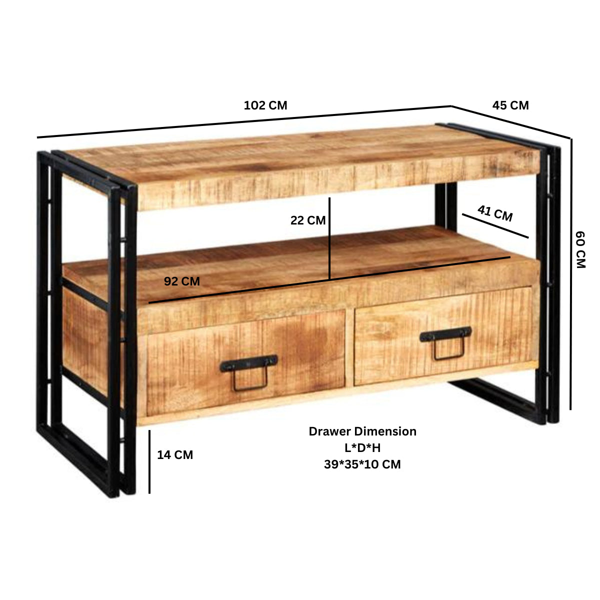 Westhought Industrial Tv Stand