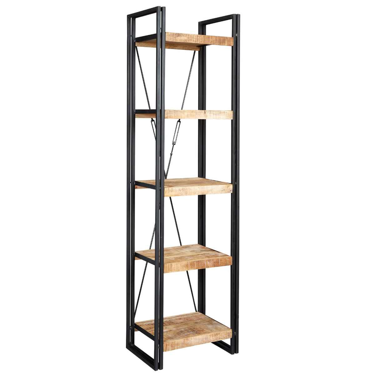 Westhought Industrial Slim Open Bookcase