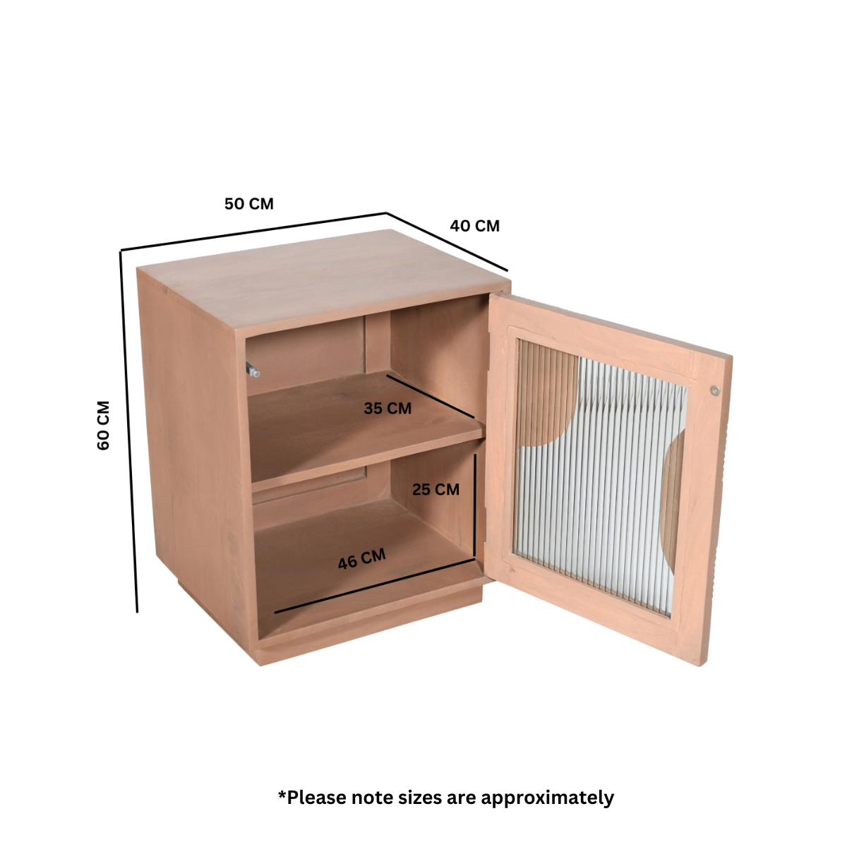 Calista Solid Wood Bedside Table