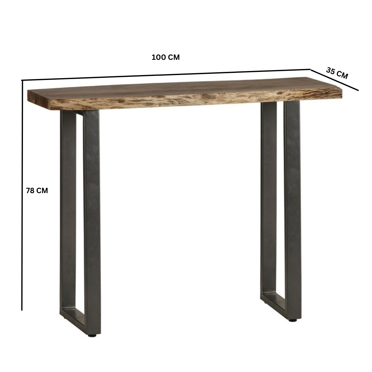 Alora Live Edge Console Table