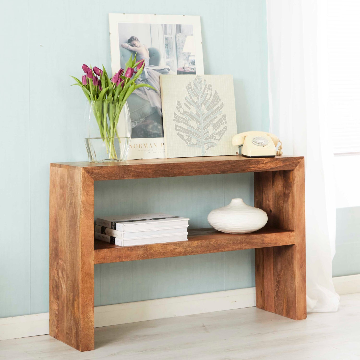 Clasby Light Mango Console Table