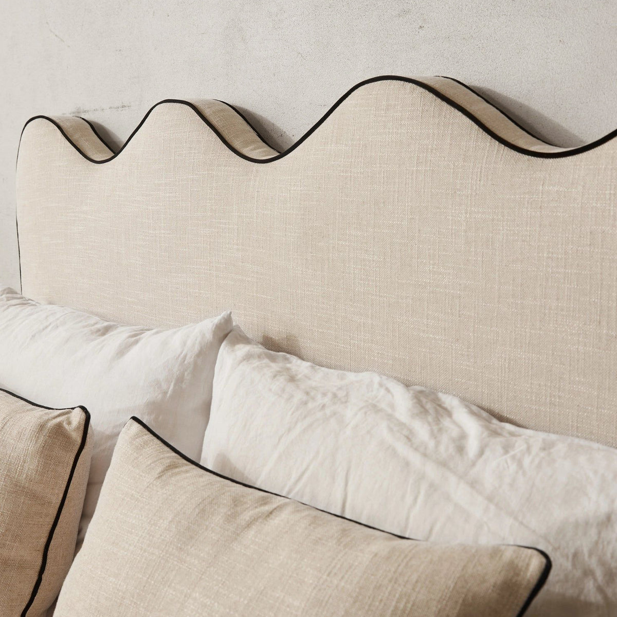 Louis Boucle Upholstered Bed Frame