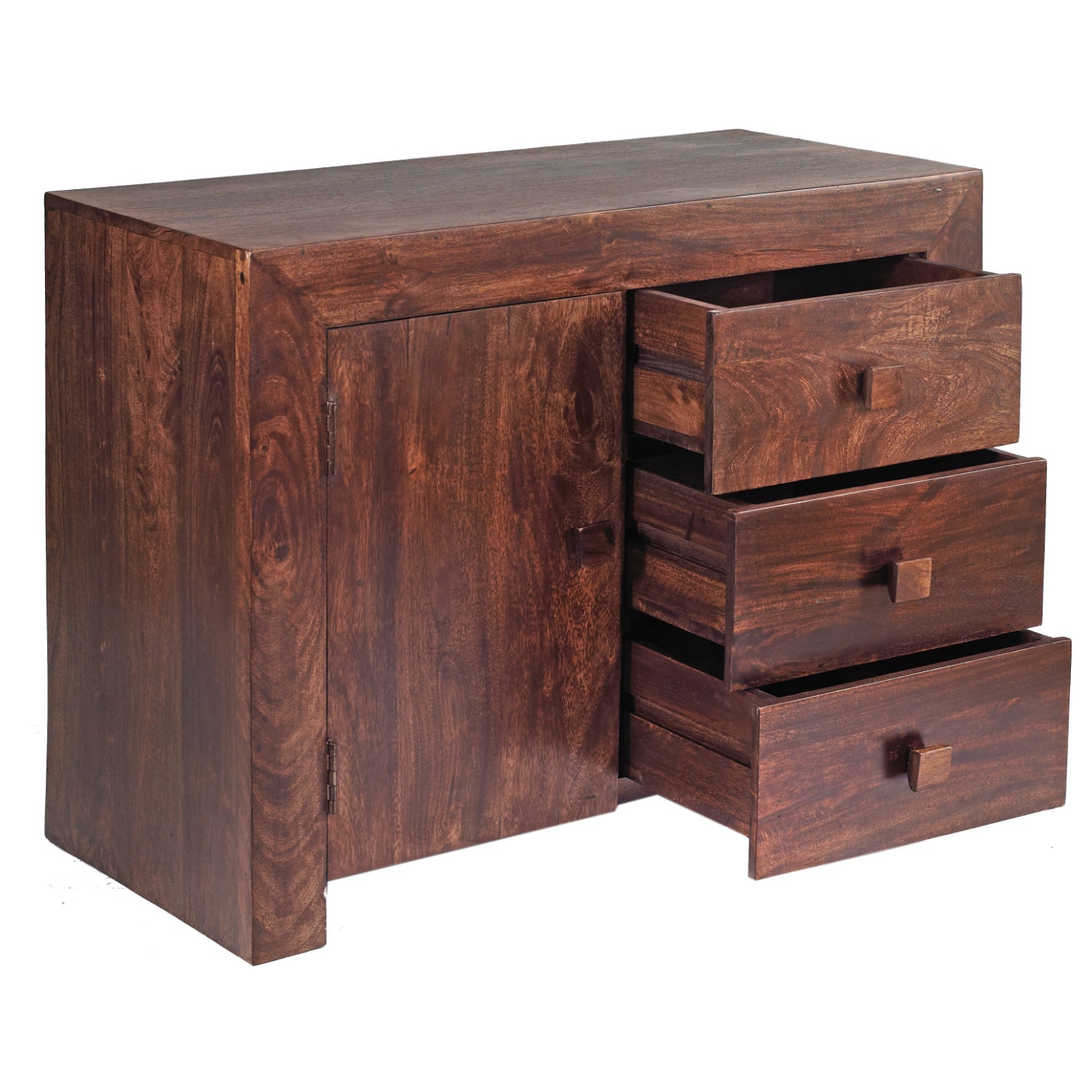 Clasby Dark Mango 3 Drawer Sideboard