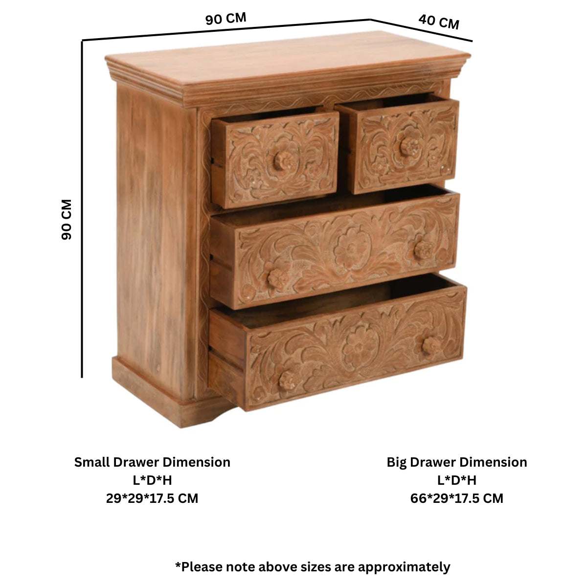 Abingdon Mango Wood Chest Of Drawers