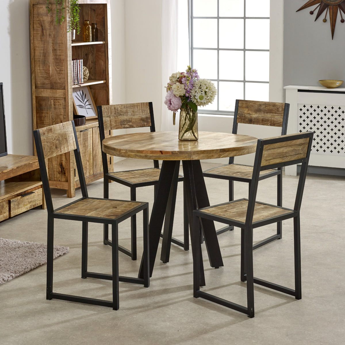 Vogo Round Dining Table 4 Seater