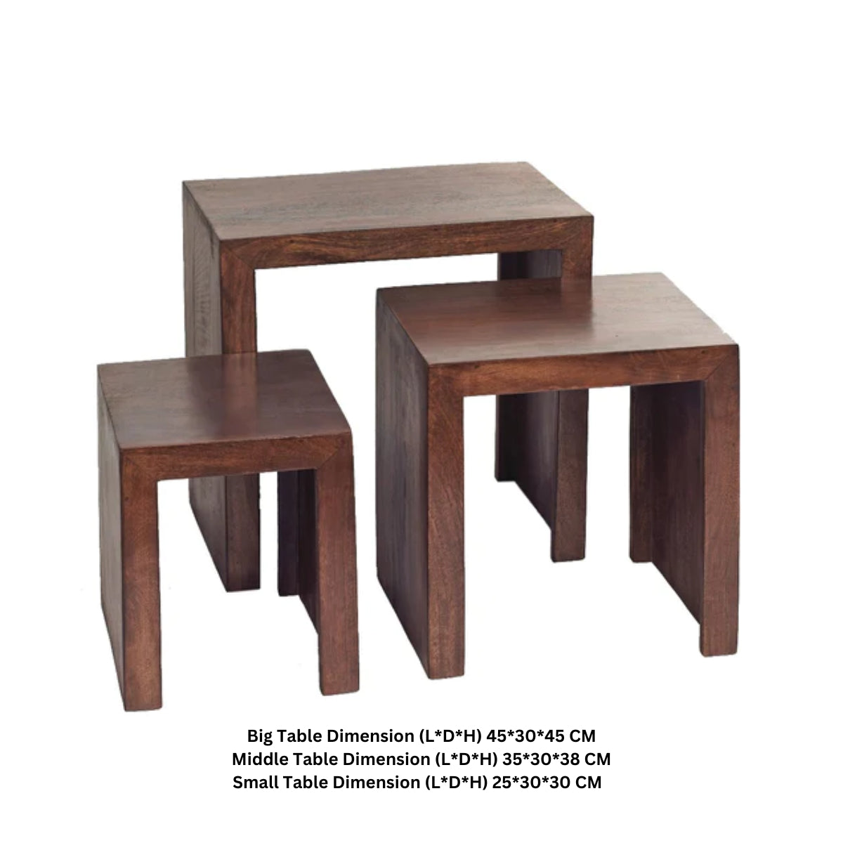 Clasby Dark Mango Nest Of 3 Tables