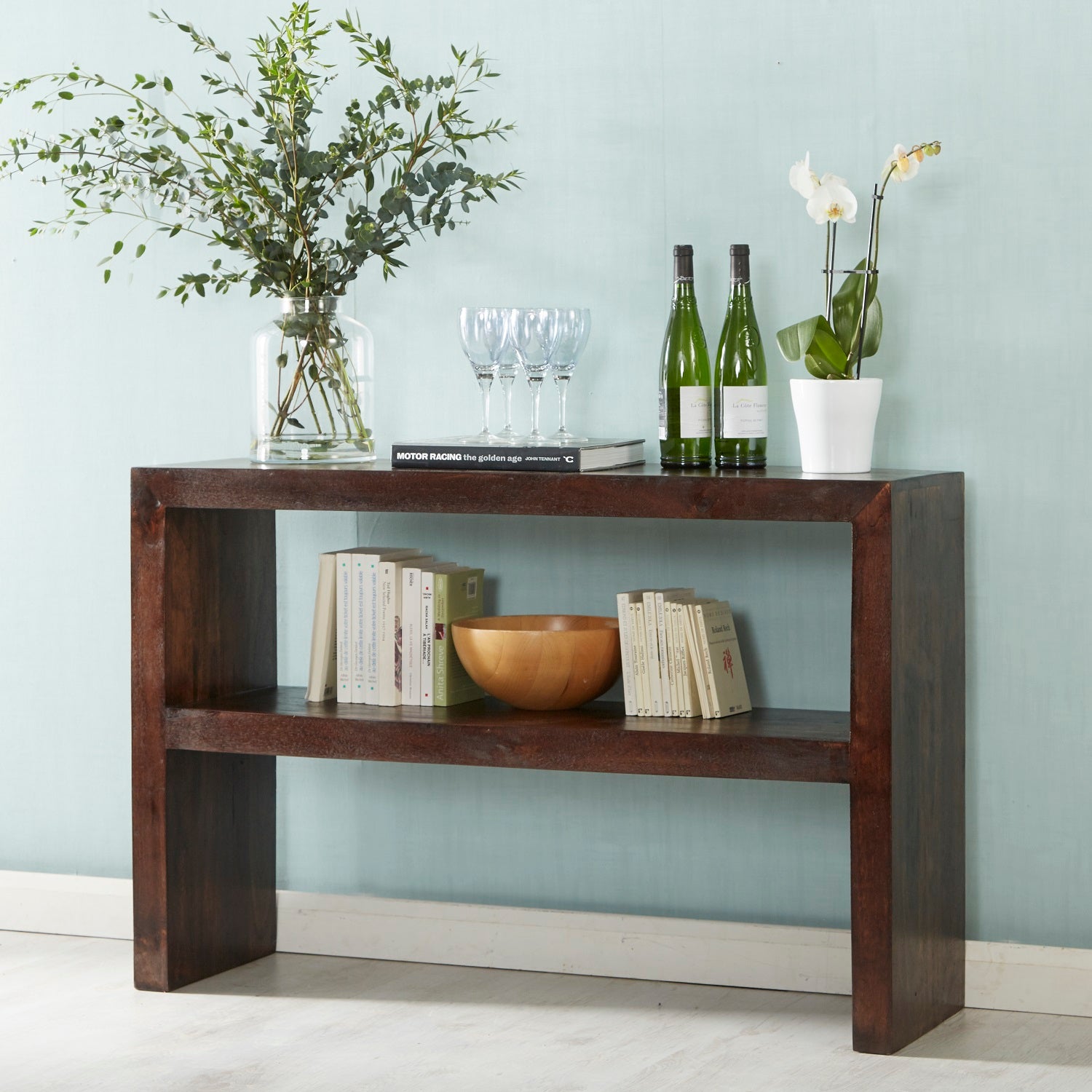 Clasby Dark Mango Console Table