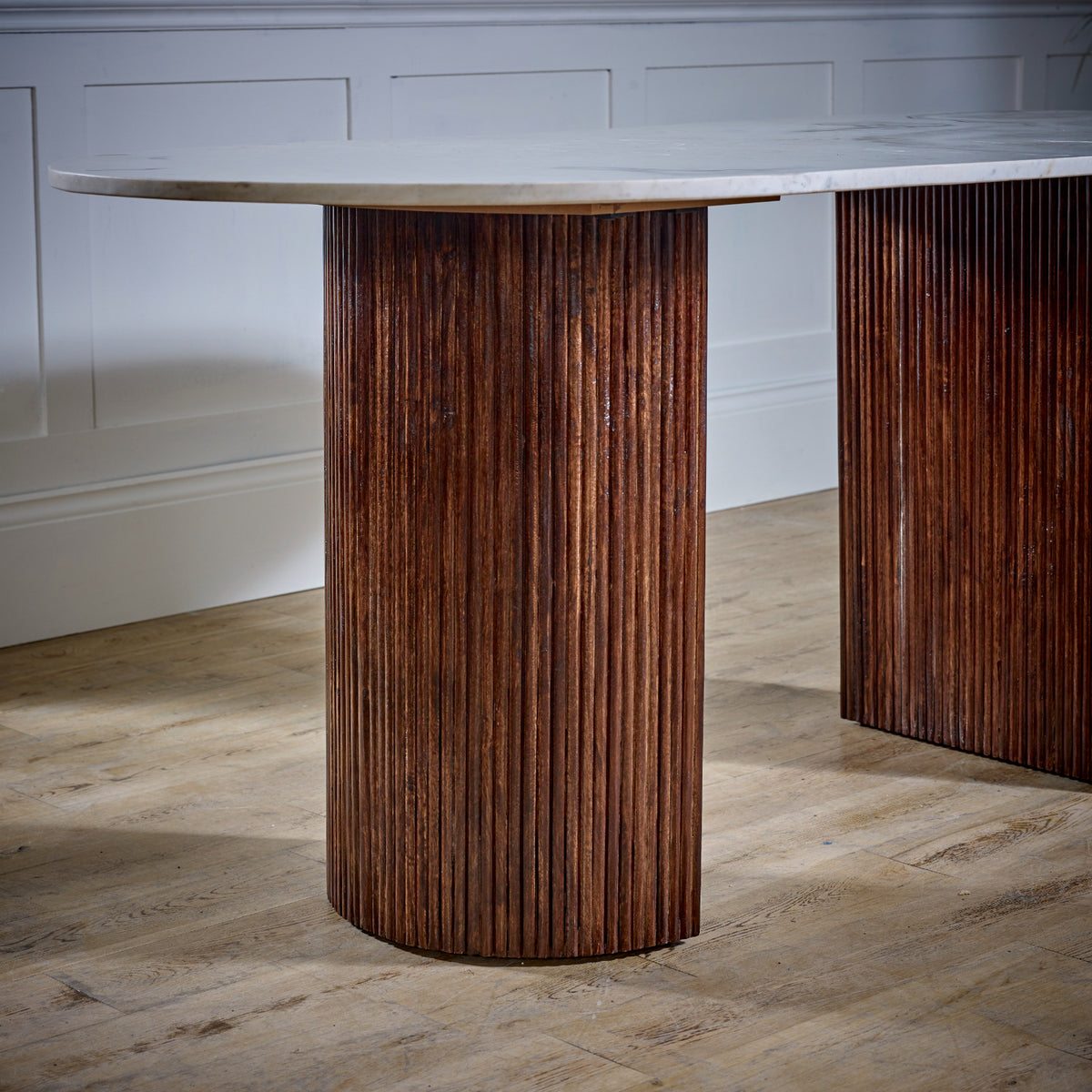 Cardella Mango Wood Dining Table 170Cm With Marble Top