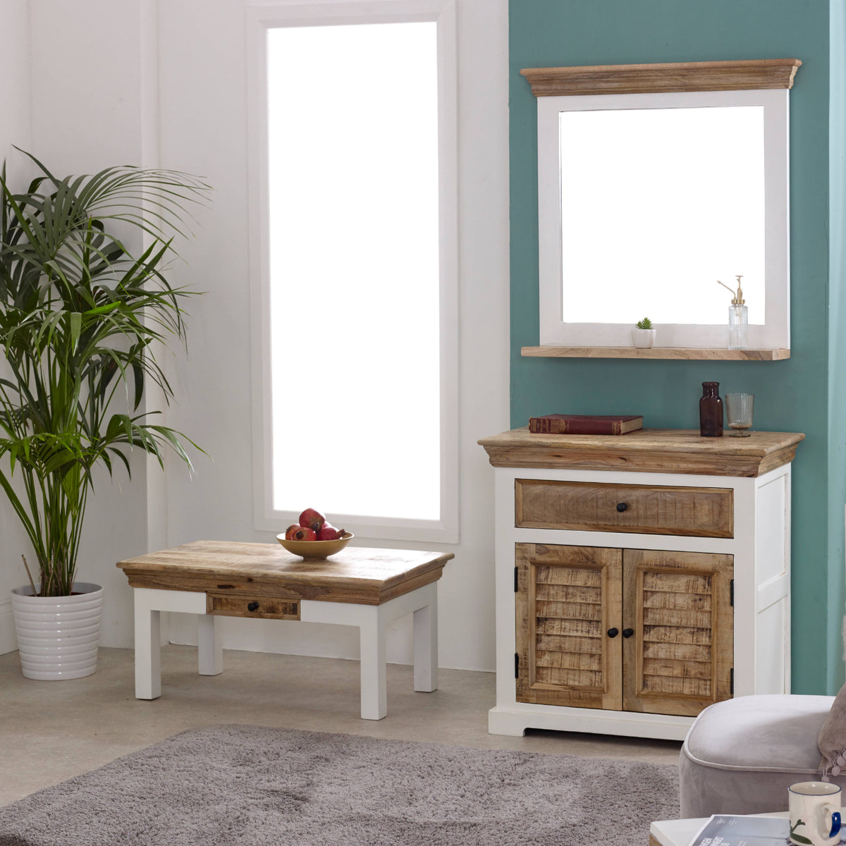 Sorro Coffee Table With Drawer Solid Mango Wood