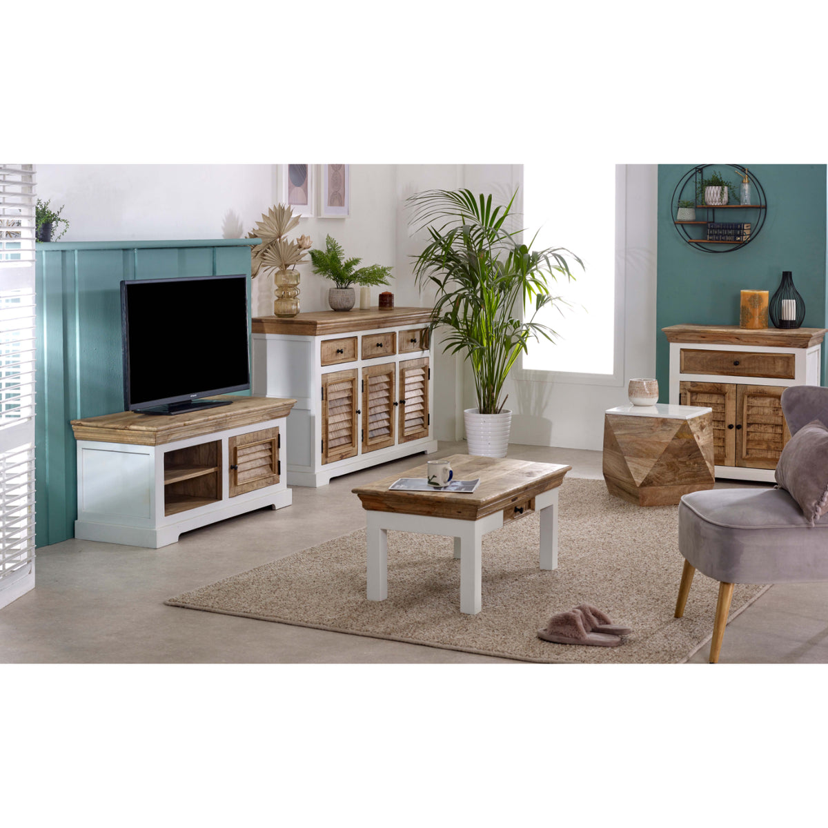 Sorro Wood Sideboard - 1 Drawer & 2 Doors
