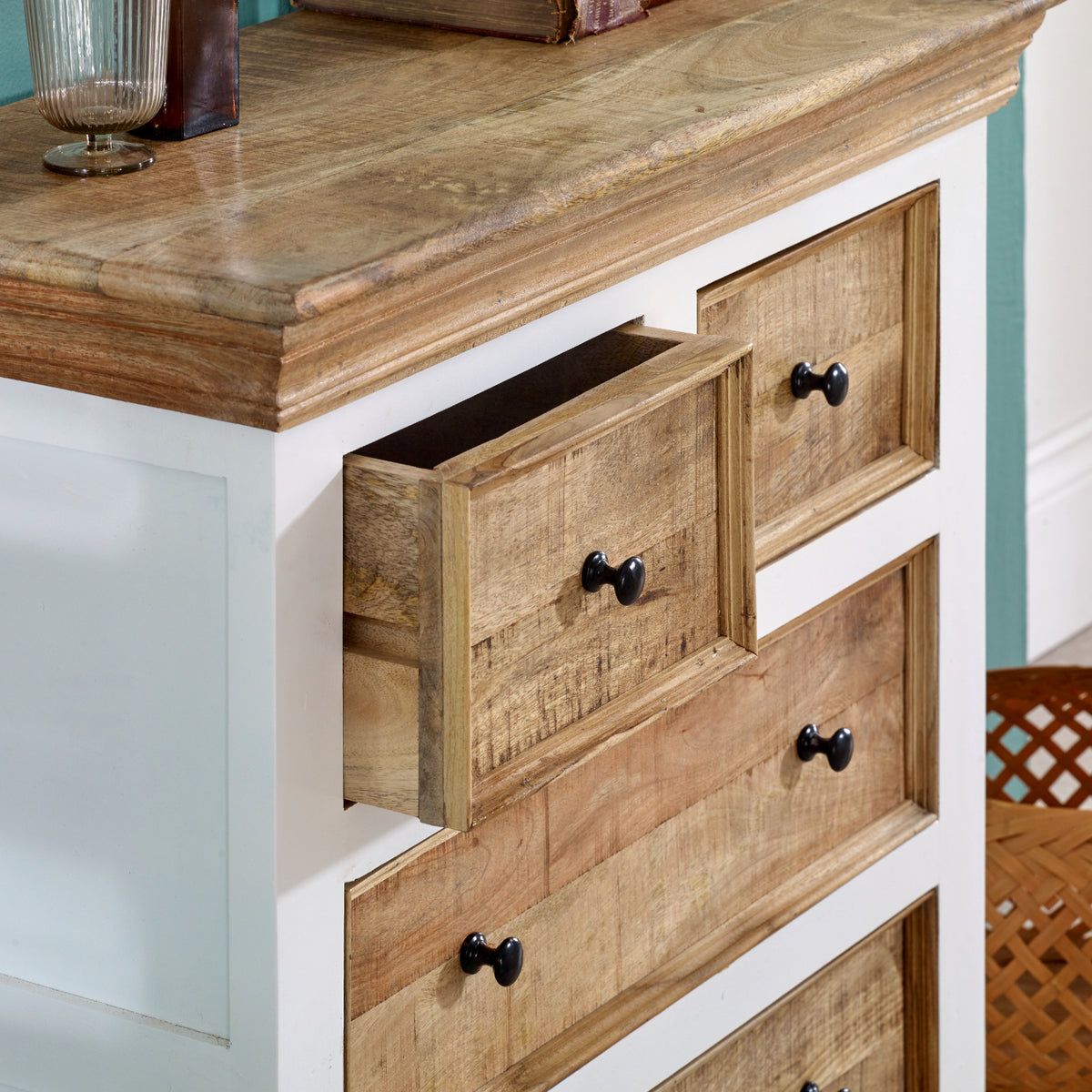 Sorro Solid Mango Wood 4 Chest Of Drawers