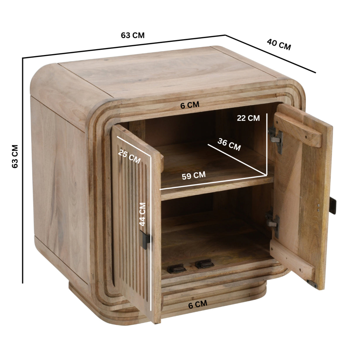 Tutti Carved Mango Wood Mini Sideboard