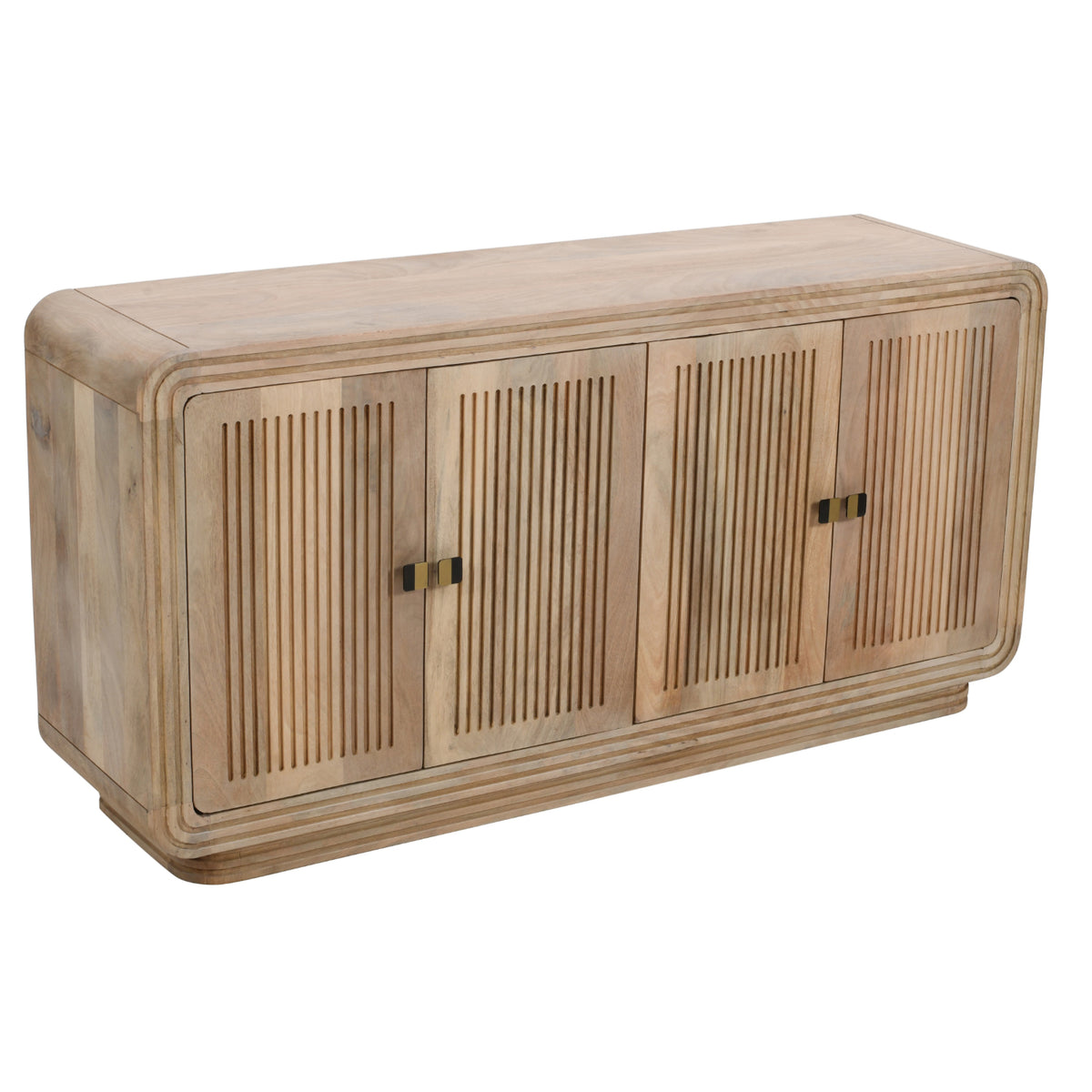 Tutti Carved Mango Wood 4 Doors Large Sideboard
