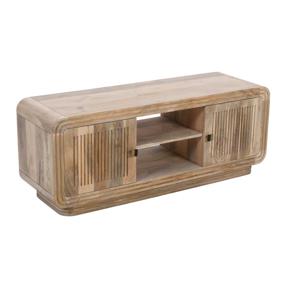 Tutti Carved Mango Wood 2 Doors Tv Cabinet