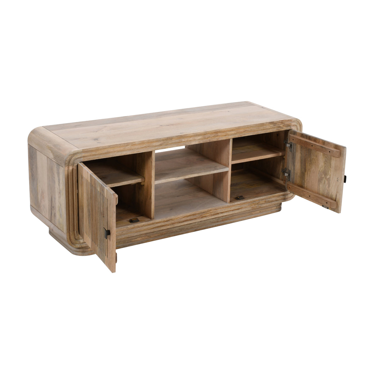 Tutti Carved Mango Wood 2 Doors Tv Cabinet