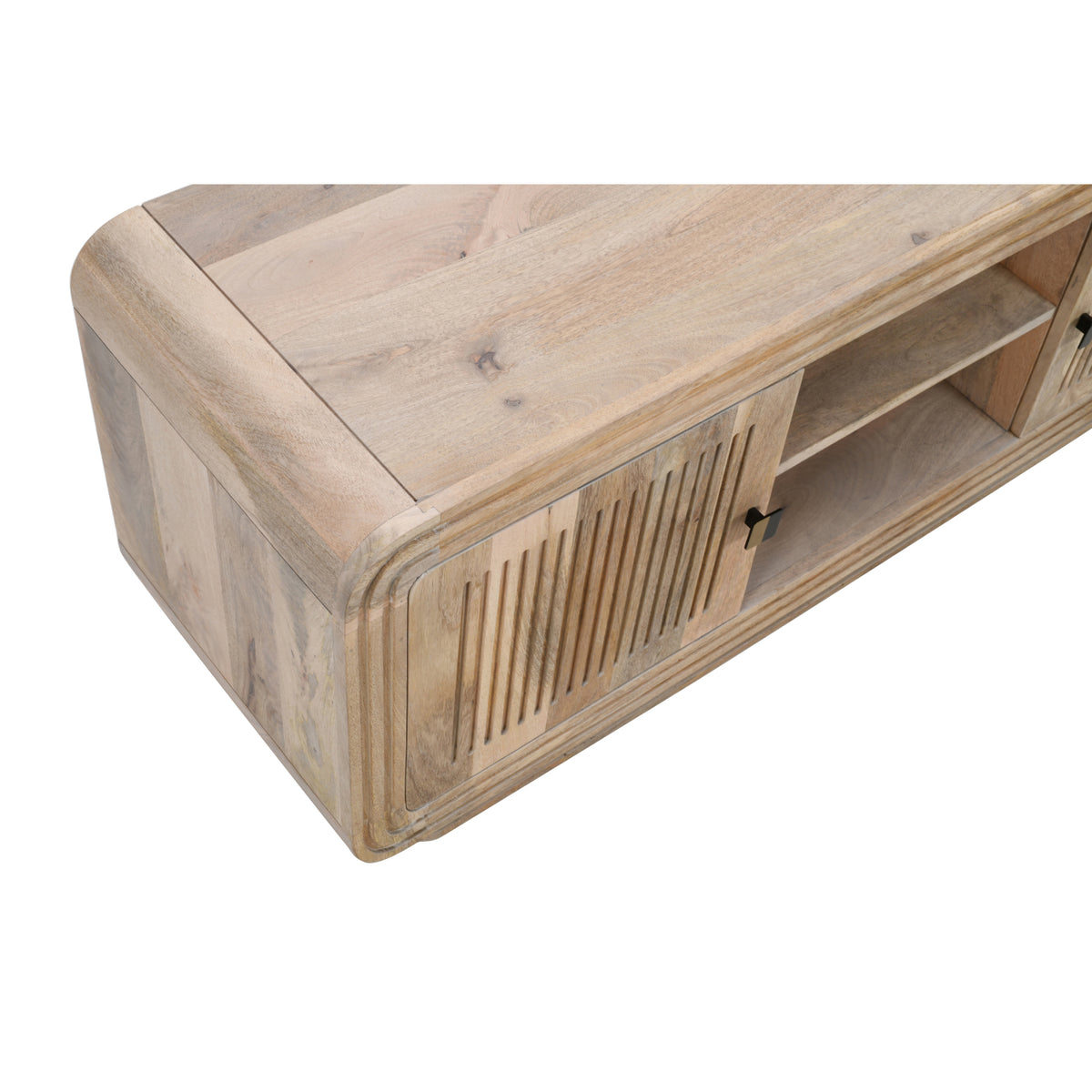 Tutti Carved Mango Wood 2 Doors Tv Cabinet