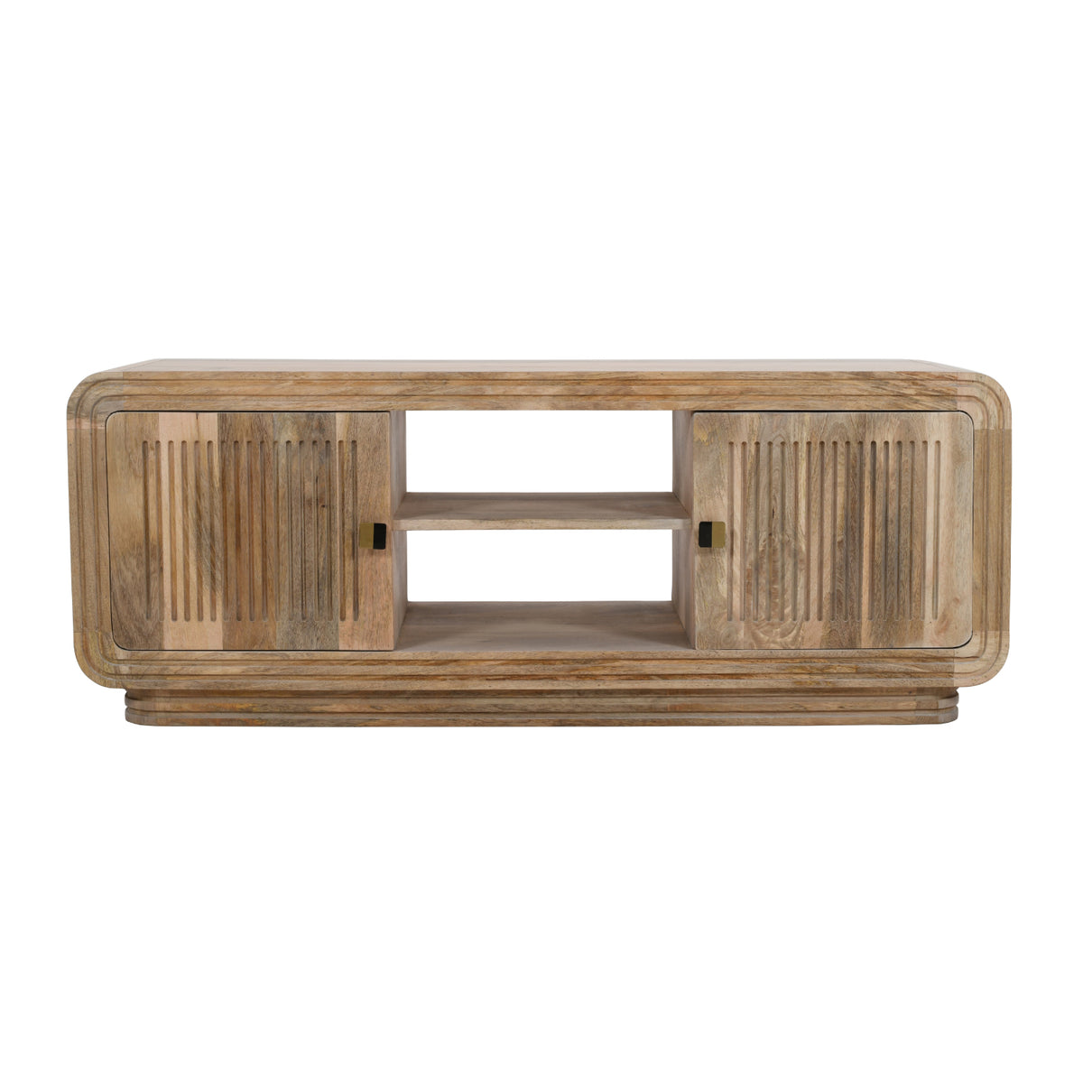 Tutti Carved Mango Wood 2 Doors Tv Cabinet