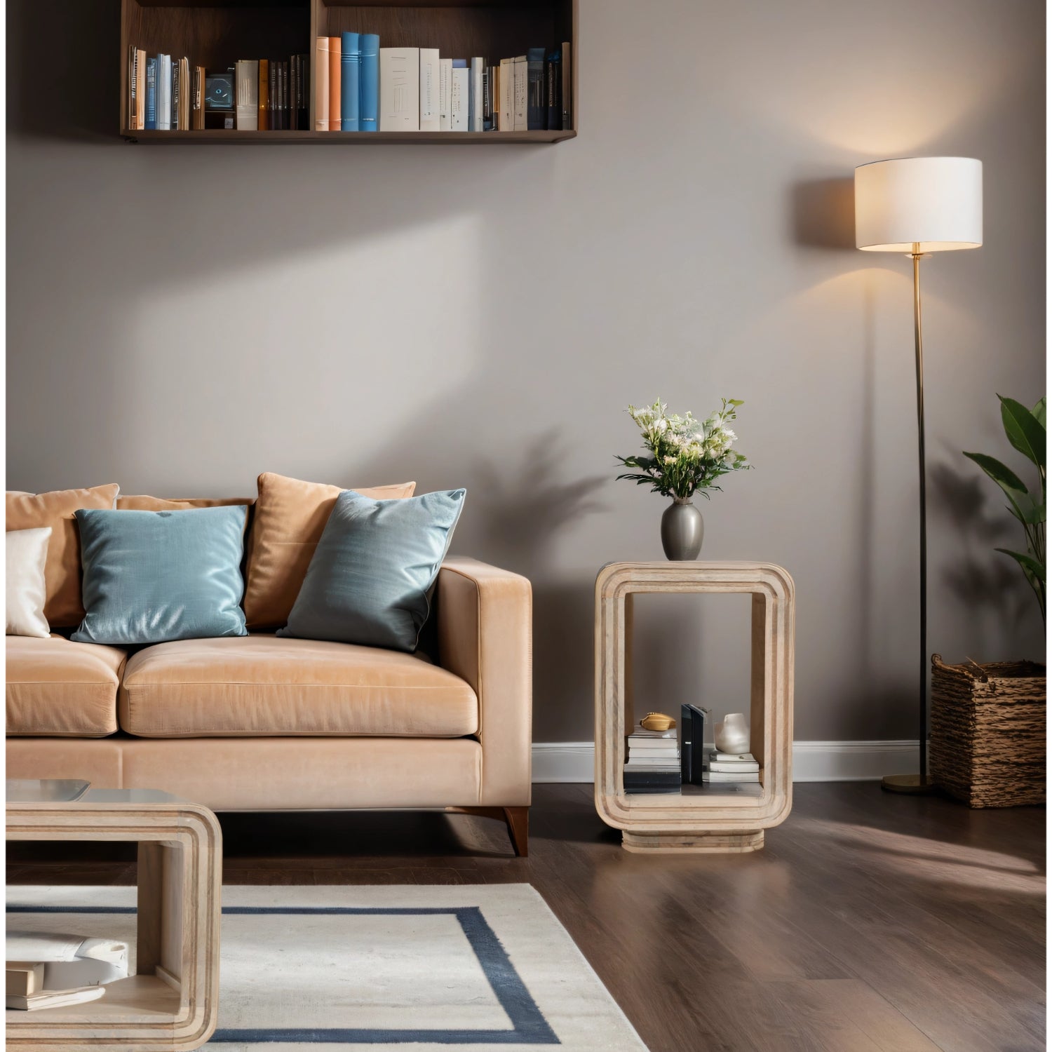 Tutti Carved Mango Wood Side Table - 60cm