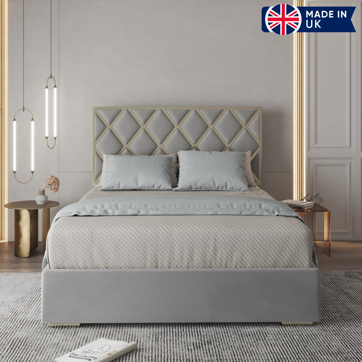 Tammy Upholstered Soft Velvet Metal Bed Frame