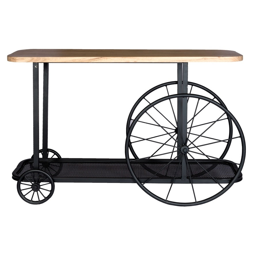 Elara Wheel Console Table