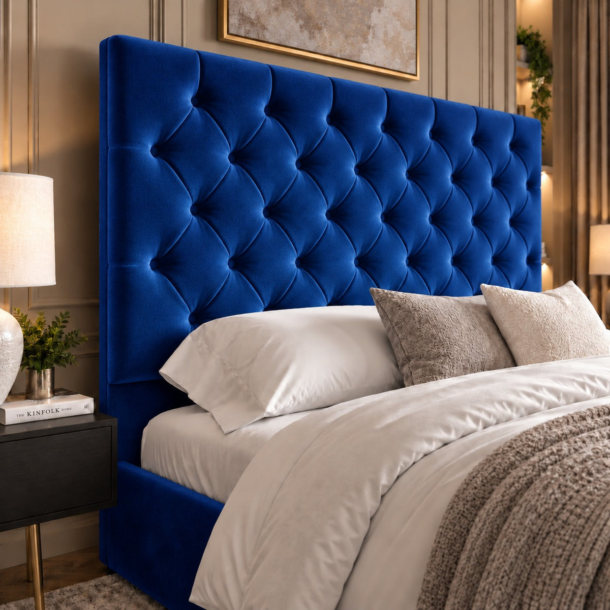 Alma Upholstered Soft Velvet Bed Frame