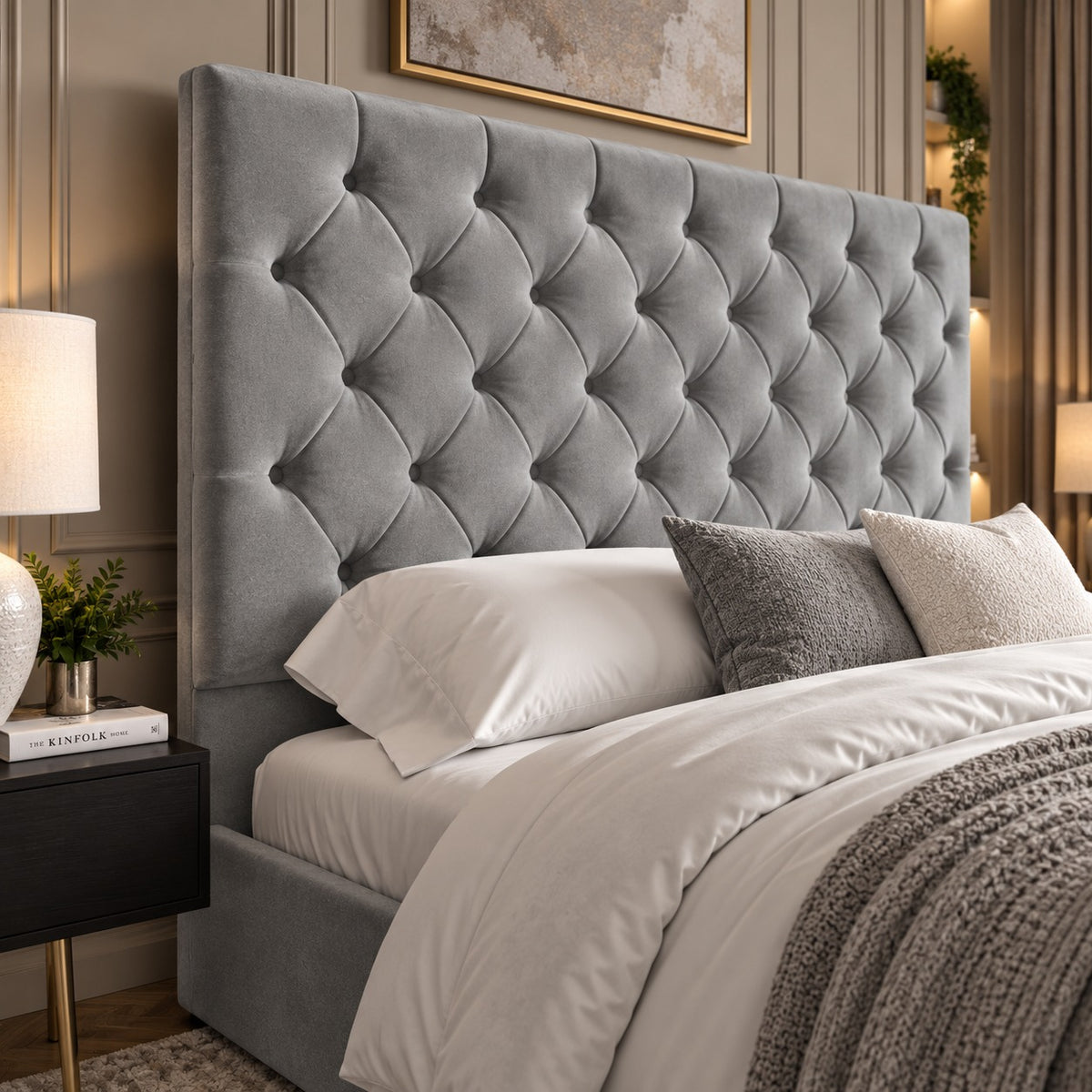 Alma Upholstered Soft Velvet Bed Frame