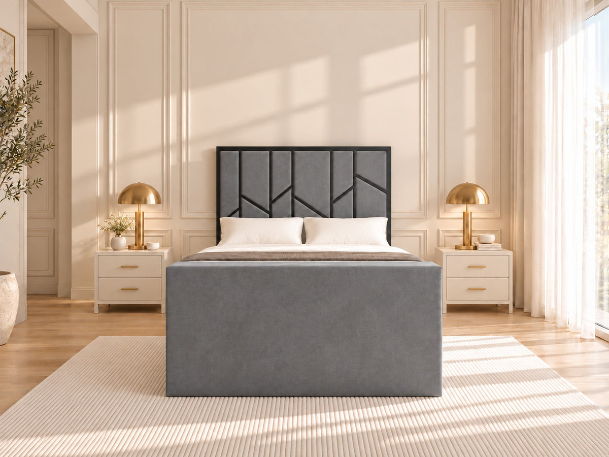 Anji Luxe Metal TV Bed Frame