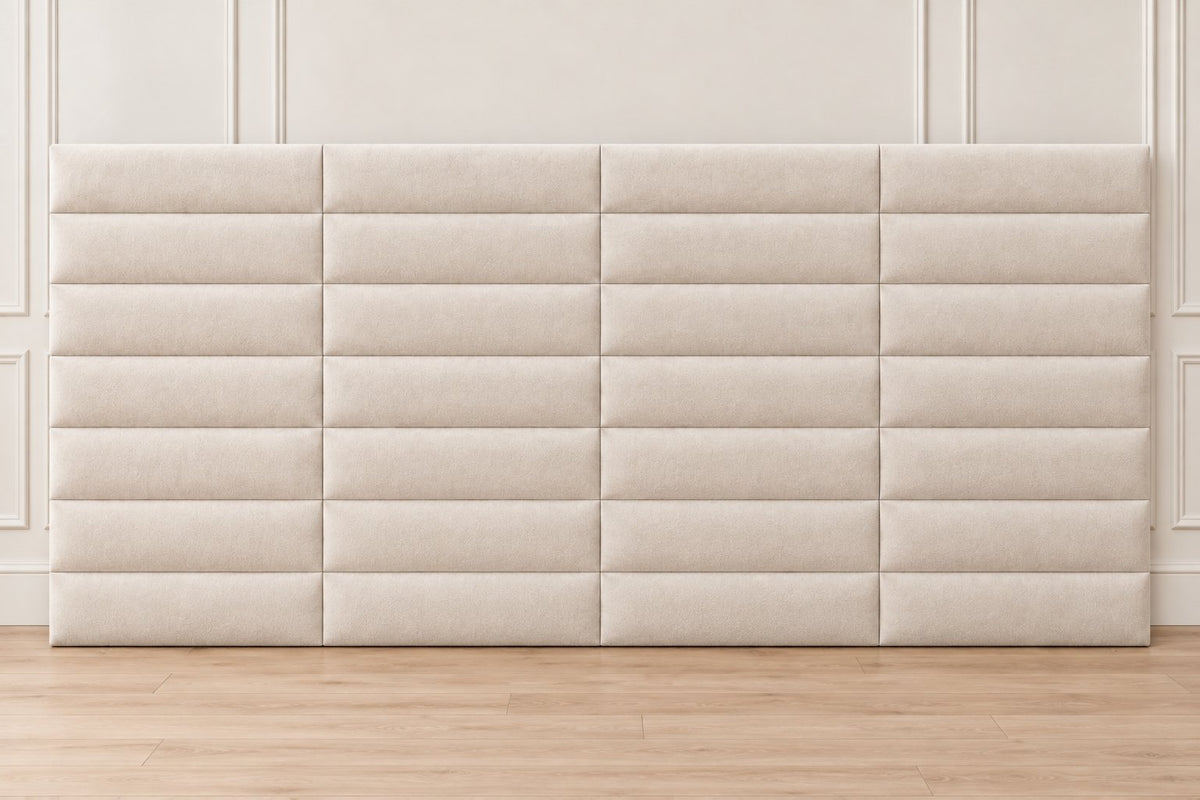 Camogli divan bed in cream, headboard close-up