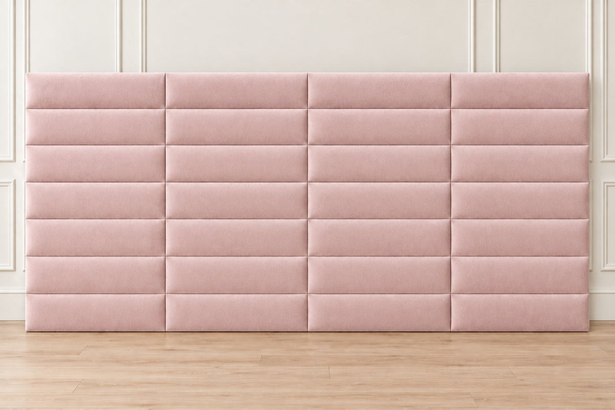 Camogli divan bed in pink, headboard close-up