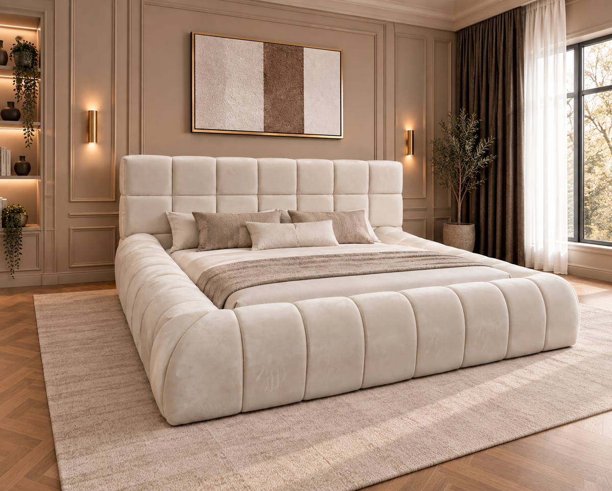 Celine Boucle Upholstered Bed Frame