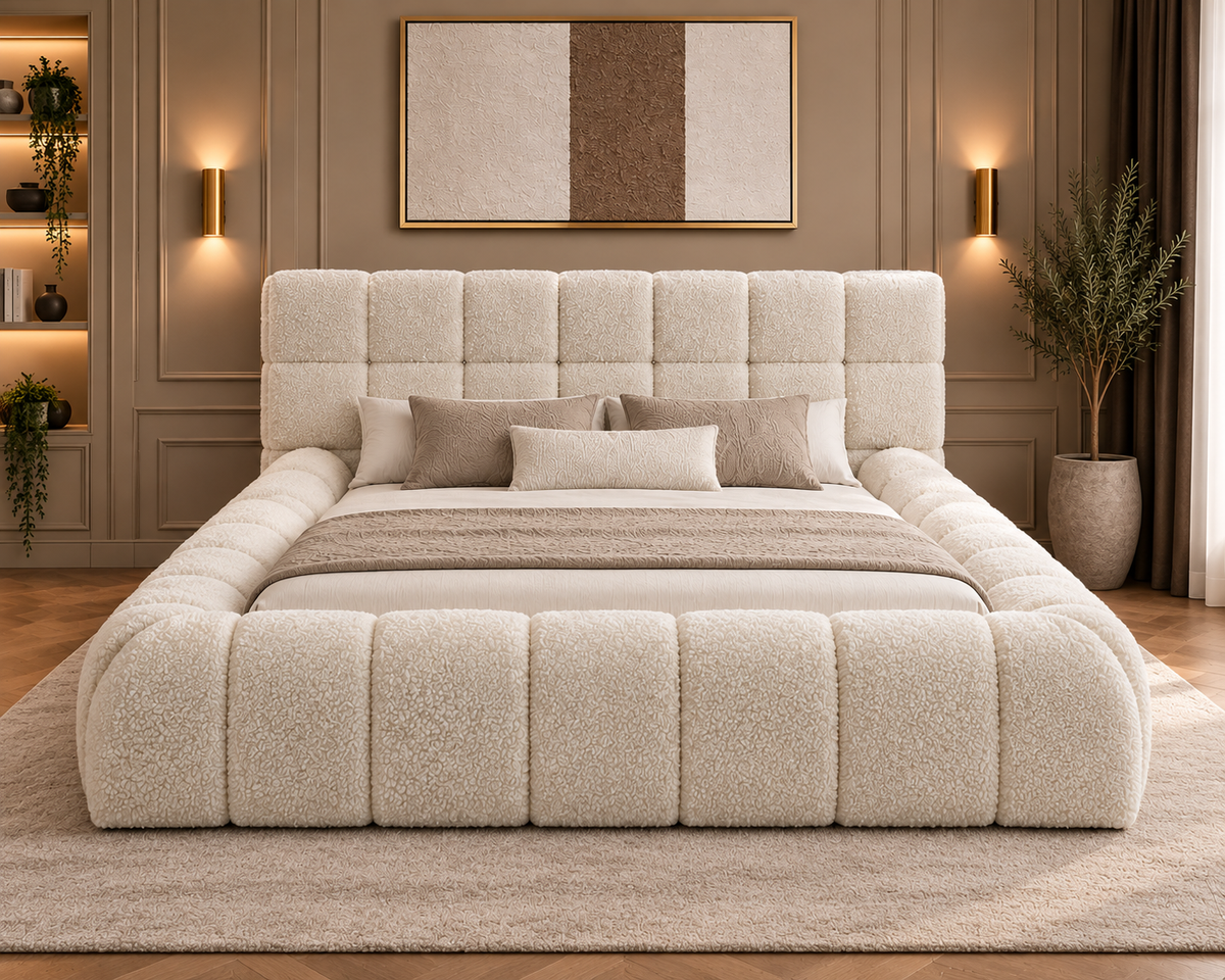 Celine Boucle Upholstered Bed Frame